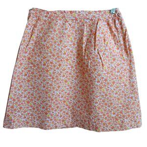 28" 1OF1 Handmade Vintage Floral A-Line Skirt Pleats & Side Zipper 1960's Granny